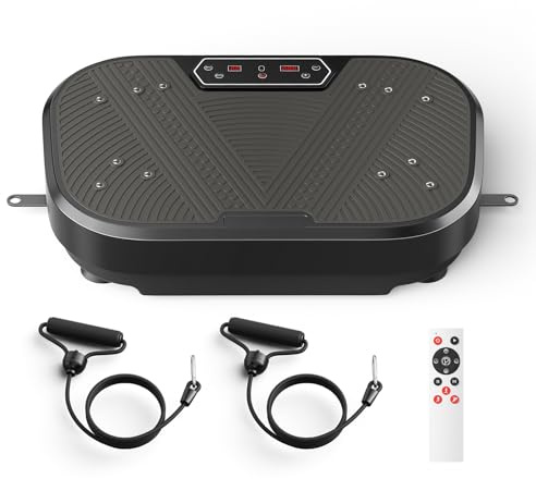 Helangel Vibration Plate Exercise Machine ,450lbs Capacity, 120-Speed Fitness Platform for for Lymphatic Drainage & Full-Body Sculpting with Bluetooth Speaker for Weight Loss Fat Burner for Women Men