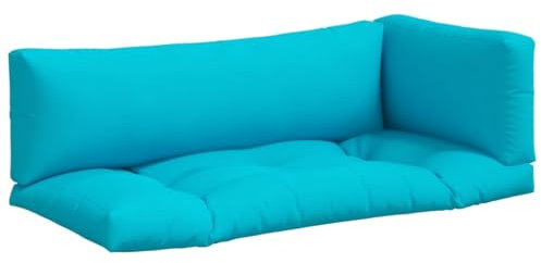 vidaXL Cojines para palés 3 Piezas Tela Oxford Turquesa, cojín palets, cojín jardín, cojín sofá, cojín, cojín Exterior, cojín sofá palés