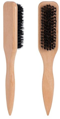 2 Pzs Cepillos de Pelo Lisos, Cerdas Suaves Jabalí Mango de Madera para Mujeres Hombres y Niños para Cabello Fino Pulido Profundización Peinado y Rayado