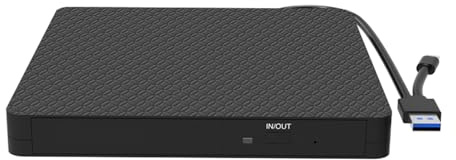 Oxxggkao Graveur de DVD externe USB 3.0 USB C pour ordinateur portable, PC, DVD portable