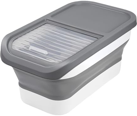 Dog Food Storage Box - 5kg-10kg, durablee Container for Dry Food with Airtight Folding | Resuable Pet Meal Storage Container with Lid Measuring Cup Scoop for Dogs