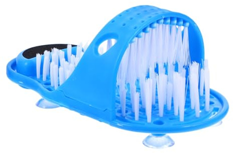 Hemobllo Brosse de Lavage pour Ventouses Nettoyeur de Sol Poils Doubles Accessoire de Soin pour Maison Seniors et Mobilité Réduite Bleu
