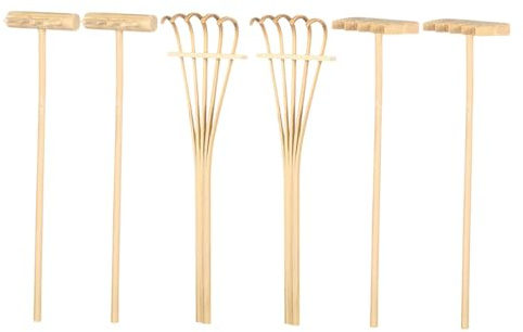 TOYANDONA 6 Pièces Mini Râteaux à Sable pour Jardin Râteau à Main pour Table à Sable Outils pour Creuser Accessoires pour Bac Mini Râteaux De Jardin pour Pierres