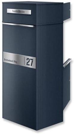 Metzler ZIVO2 - Buzón para Paquetes (Extractor Trasero, Exterior, Grande, XXL, Personalizable, en RAL7016), Color Gris Antracita
