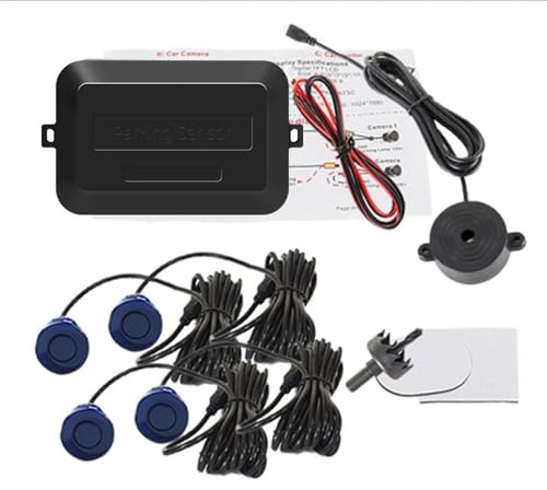 Assist Sensori Parcheggio Kit sensori di parcheggio 22mm 4 sensori Radar di retromarcia Indicatore di acustico di sonde 8 colori 12V