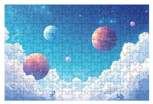 Puzzle 1000 Teile Planet, Wolke Puzzle 1000 Teile Erwachsene, Puzzel für Die Ganze Familie, Klassische Puzzles Geschicklichkeitsspiel, Holzpuzzle für Geschenke für Frauen Männer, Deko Wohnzimmer -2551