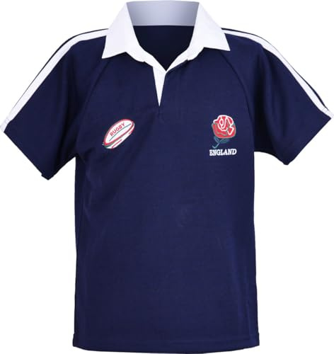New Model UK Mens England Rugby Half Sleeve T-Shirt | Button Down Collar Style | Size S to XXL
