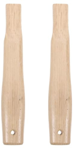Anneome 2pcs Engineer Handle Replacement with Square Hole Design, 18cm Wooden Hickory Handles and Axes, Ergonomic Shape with Comfort Grip for Construction Repair