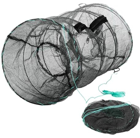 Trampa Plegable Peces | Red Malla Desembarque Cebo - Trampa con Red Malla De Pesca | para Pesca En Kayak, Orilla, Lago, Estanque, Río, Playa, con Trucha, Crappie, Y