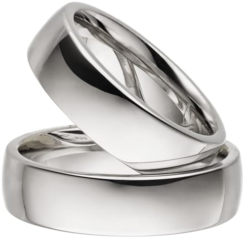 Kolibri Rings - Partnerringe Silber 925 Paarpreis Massiv 6 mm Breite Nickelfrei Freundschaftsringe Trauringe Eheringe 100% Made in Germany- Inkl. Gratis Etui + Gravur