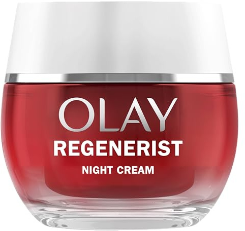 Olay Regenerist Crema Facial de Noche. Hidratante Antiarrugas y Reafirmante Activa con Niacinamida Antienvejecimiento y Péptidos. Reafirma, Restaura e Hidrata. Sin Perfume. 50 ml