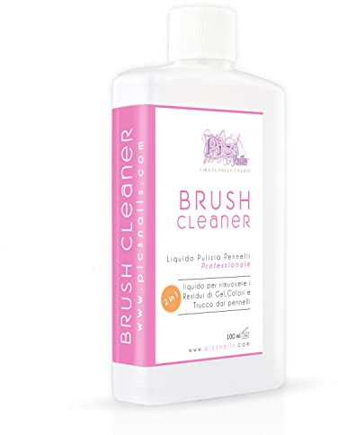 Reiniger für Pinsel und Nagelgel, 2-in-1, 100 ml – professionelle Flüssigkeit zum Reinigen von Make-up-Pinseln, Nagelgel, Nagellack und Gel, entfernt Make-up-Rückstände und Nagellack