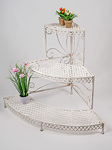 Formano Blumentreppe 88cm aus Metall beige -Deko für Haus und Garten Blumenständer Model 573582…