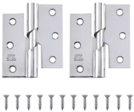 Rising Butt Door Hinges Left Handed Zinc Steel 3 Inch Rising Butt Hinge Folding Door Hinge Folding Butt Door Hinges for Internal External Doors Solid Doors Square Corners 1 Pair