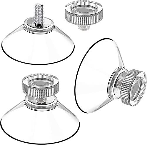 ZUZGO Saugnapf mit Gewinde Ø 30mm Saugnäpfe Gewinde Transparente Saugknöpfe mit Rändelmutter (25er)