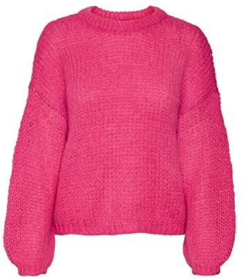 Bestseller A/S Vmada LS O-Cuello Jersey Ga Noos Suéter, Fucsia y Morado, XXL para Mujer