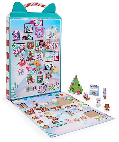 Gabby’s Dollhouse, Calendario Avvento 2023, 24 Giocattoli a Sorpresa con Personaggi, Adesivi e Accessori per la Casa delle Bambole di Gabby, Giocattoli per Bambine e Bambini, 3+ Anni