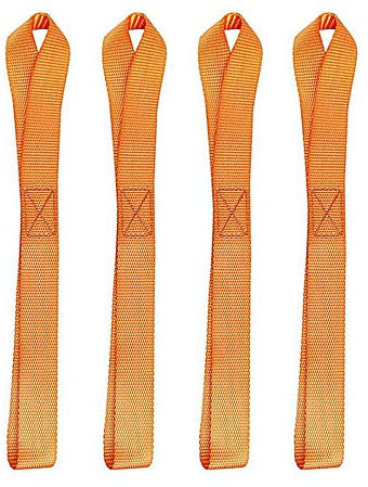 1 tum x 15,7 tum spännslingor Tie-Down Straps mjuka slingor spännremmar, dubbla slingor bältesöglor för bil motorcykel camping klättring, 800 kg arbetsbelastning per rem – orange