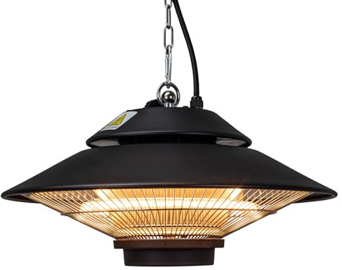 SIP Infrared Halogen Heater 230V 1.5kW Hanging Electric Patio Heater with Remote Control 5118 BTU/hr