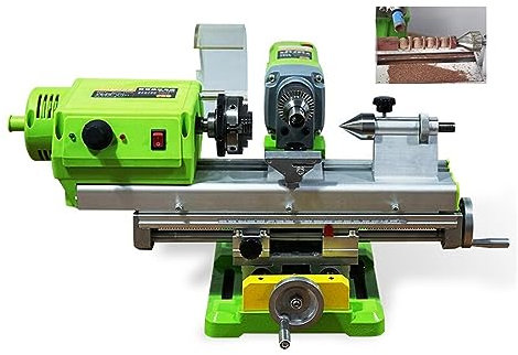 Tornio per legno Piccola lavorazione del legno fai-da-te Mini tornio Trapano da banco Buddha Bead Machine Multifunzione Lavorazione del metallo ad alta precisione Stringa manuale