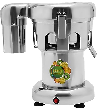 Czyurachel Prensa Fruta Exprimidor, Licuadora Para Verduras Y Frutas 375w De Acero Inoxidable Fruta Y Vegetal Cold Press Exprimidor Eléctrico De Zumo Con Barra De Empuje