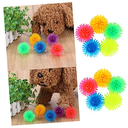 GRIRIW Puzzle-Spielzeug 10st Haustier Quietschende Kaubälle Pet-Ball-Spielzeug Katzenspielzeug Haustierspielzeug Leckerli-Spielzeug Für Katzen Beißspielzeug Für Welpen Spender Mehrfarbig