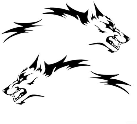 Autoaufkleber Wolf Tier Aufkleber, Autoaufkleber Coyote Wolf Vinyl Decals, Tür Seite Pickup Fahrzeug LKW Aufkleber Seite LKW Vinyl Grafik Decals Seitenstreifen Aufkleber