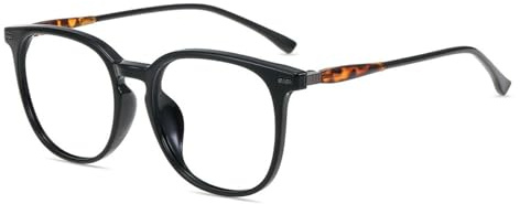 Firmoo Blaulichtfilter Brille ohne Sehstärke Damen Herren TR90 | Übergroß Brille mit Blaulichtfilter Blockieren Blaue Licht von PC Gaming, TV und Handy Runder Rahmen Computerbrille