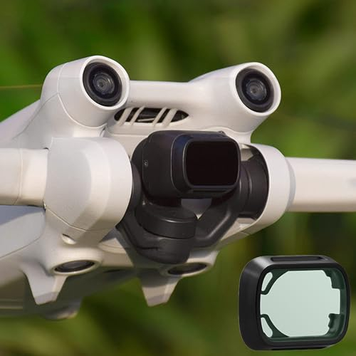 SQAQS Filtro de Drones, Vidrio óPtico HD Multicapa, Marco Ligero de VersióN PláStica, Accesorio de Lente de Dron para Lente de CáMara dji Mini 3 Pro, Anti - Raspado y No Es FáCil Desvanecerse(UV)