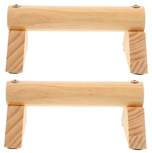 WESIEVYA Holz Push-up Bars Mit Rutschfesten Pads Ergonomisch Verstellbar Schonend Für Handgelenke Leichte Calisthenics Fitnessgeräte Für Schulter- Brust Bauchtraining Zu Hause