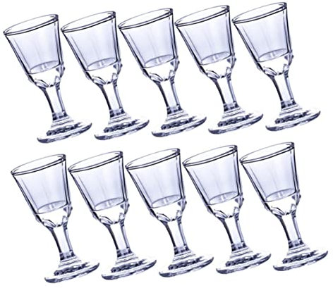 OFFSCH 10pezzi Bicchieri Da Liquore in Vetro Trasparente Da Calici Per Whisky Vodka Gin Bicchiere Da Highball Per Feste e Degustazioni