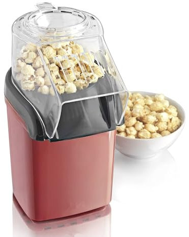 Machine à pop-corn à air chaud électrique, mini machine à pop-corn à air chaud électrique de 1200 W, technologie de chauffage rapide en 3 minutes avec grand couvercle et tasse à mesurer de 12 oz, po