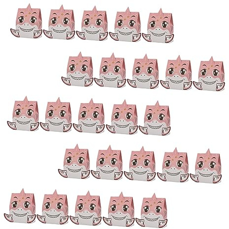 COLLBATH 25 Stücke Shark Form Papier Leckerli-boxen Party Favor Tasche Für Kinder Dusche Favor Leckerli-boxen