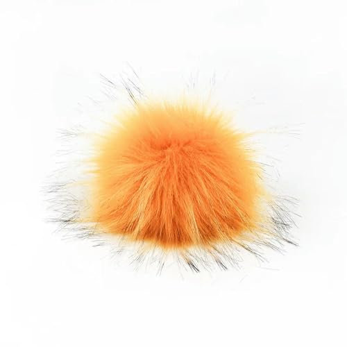 ROCILA 1 Stück 15 cm Kunstfuchspelz, Flauschiger Pompom-Ball, Farbenmix für Hüte, Charms, Accessoires, Knopf, Kindermützen, abnehmbare Strickmütze für Frauen