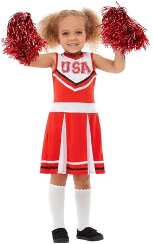 Funidelia | Kostüm Cheerleader mit Zubehör für Mädchen Cheerleader, American Football, Gymnasium, Berufe - Kostüm für Kinder & Verkleidung für Partys, Karneval & Halloween