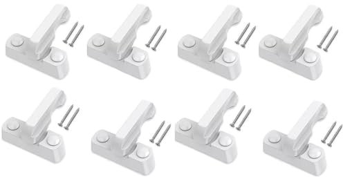 BODYA Sicherheitssperre für Türfenster, PVC, UPVC, Weiß, 8 Stück