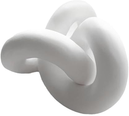 Escultura de Nudo – Escultura de Nudo de Resina, Escritorio Decorativo, Estatua de eslabones de Cadena Decorativa para Escultura de eslabones de Cadena, Mesa de café, Sala de Estar, Estante de