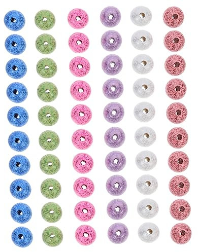 Anneome 60stücke Bunte Holzperlen Für Schmuck Und Bastelarbeiten Runde Holzperlen Verschiedenen Farben Für Armbänder Und Kreative Projekte