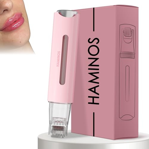 Derma roller 2.0 con Depósito para Labios, Piel, Cabello, Arrugas, Estrías, Hiperpigmentación APLICACIÓN INSTANTÁNEA DEL SÉRUM, 105 Agujas de Titanio 0,25 mm