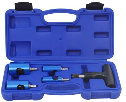 Profi-Kalibrierer-Set für Mehrschichtverbundrohre, 16-32 mm, 4 Kalibrierer mit Power-Klickgriff, im Kunststoffkoffer