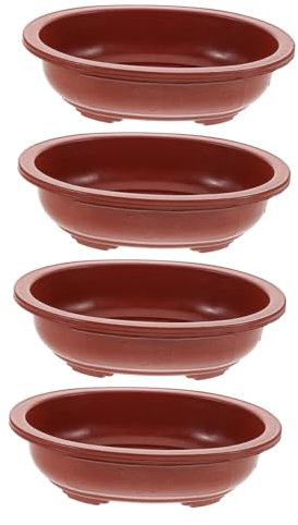 BESPORTBLE 4Stücke Bonsai Pflanzer Robustem Dekorative Blumentöpfe für Indoor Garten für Sukkulenten und Bonsai Bäume Vielseitig Einsetzbar