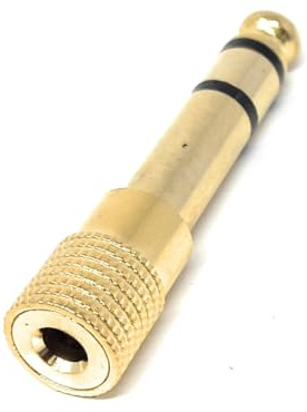 3.5mm to 6.35mm Headphone Adapter – Gold-Plated Stereo Jack Converter, Small Jack (3.5mm) to Big Jack (6.35mm) for DJs, Earphones, Amps, Mixers, and Audio Gear
