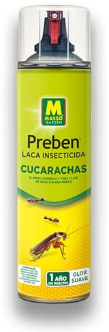 Preben Laca Insecticida contra Cucarachas, Hormigas, Arañas y Otros Insectos Rastreros MUY EFICAZ - Aerosol de 600 ml | Uso en Interior y Exterior | Acción de Contacto hasta 1 año | Nexum Market