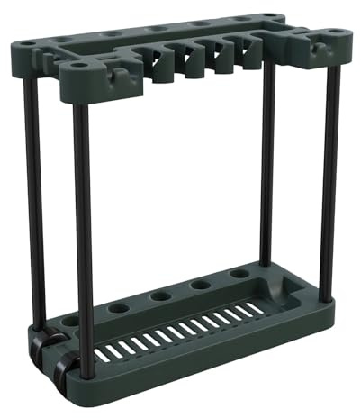 QAUUCP Scaffale per Attrezzi da Giardino Organizer for Attrezzi da Giardino – Carrello portaoggetti con Ruote Contiene 40