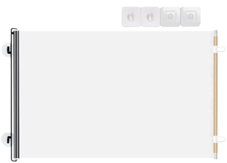 Rejilla para mascotas de interior – Puerta para perros transparente | Rejilla de protección extensible para mascotas | Seguridad para perros y gatos Pasillo Chimenea Cocina Patio Patio Salón Balcón