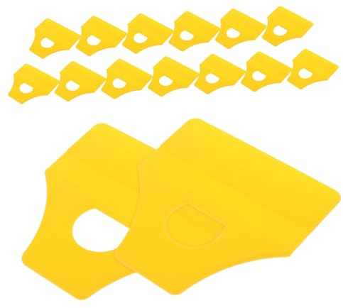 Anneome 15 Pezzi Spatole Plastiche per Stuccatura Auto Gialle Forate Applicatori per Pellicole e Adesivi Strumenti Leggeri e Compatti per Dettagli e