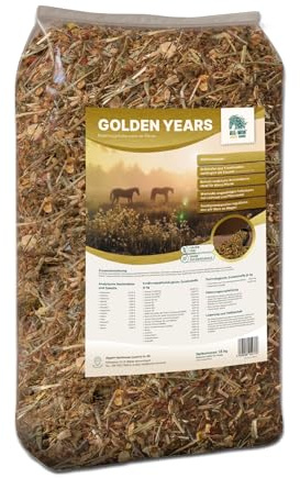 ALL-WIN Horse Golden Years 15 kg | Premium Pferdefutter für Senioren | Haferfrei & ohne Zuckerzusatz | Mit Aminosäuren, Leinsaat & Timotheeheu | Für Vitalität, Verdauung & glänzendes Fell