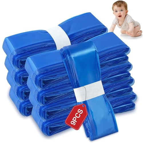 CNMTCCO Nappy Bin Refill 9 Pack, 4.5m Diaper Pail Disposal Bags Odour-Free Nappy Bin Liners Compatible with All Models of Trash Bins Cat Litter Disposal & Litter Lockers