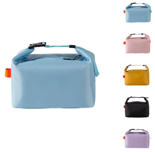 Crevice Fashion Lunch Bags for Men Women- Reusable Insulated Leakproof Lunch Box Tote Bag, Cool Bags for Kids Girls Boys Adults,Thermal Cooler Bag for Work School Picnic Travel -8L (Blue)