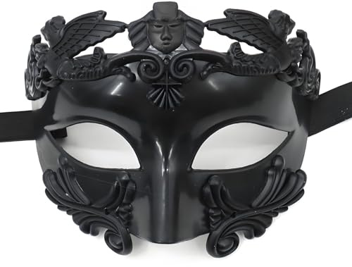 HeHeGe Masquerade Mask for Men - Roman Greek Venetian Half Face Mask for Mascarade Ball, Mardi Gras & Halloween Party
